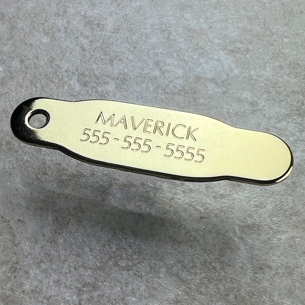 Custom Engraved Tags Personalized ID Tags Name Plate MINI BRASS Nameplate BATON