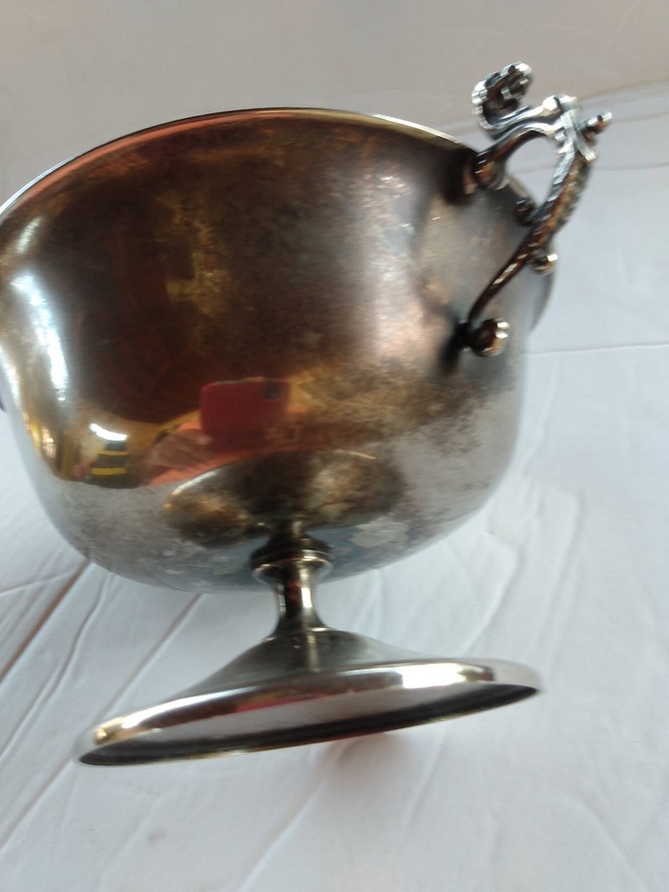 Eales 1779 Silver Plate Dragon Footed Bowl Candy Sugar