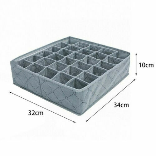 30 Compartment Underwear Storage Box Foldable Drawer Organizer for Socks