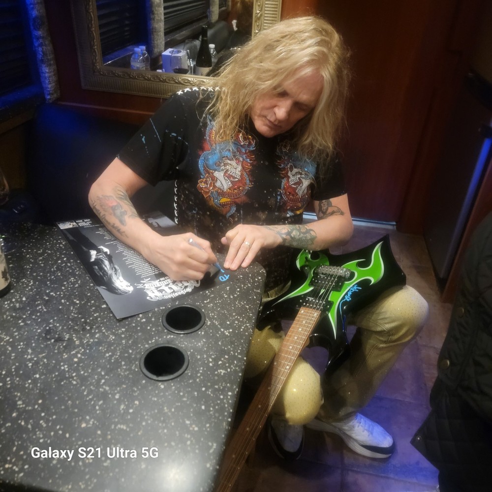 Sebastian Bach Autographed Guitar