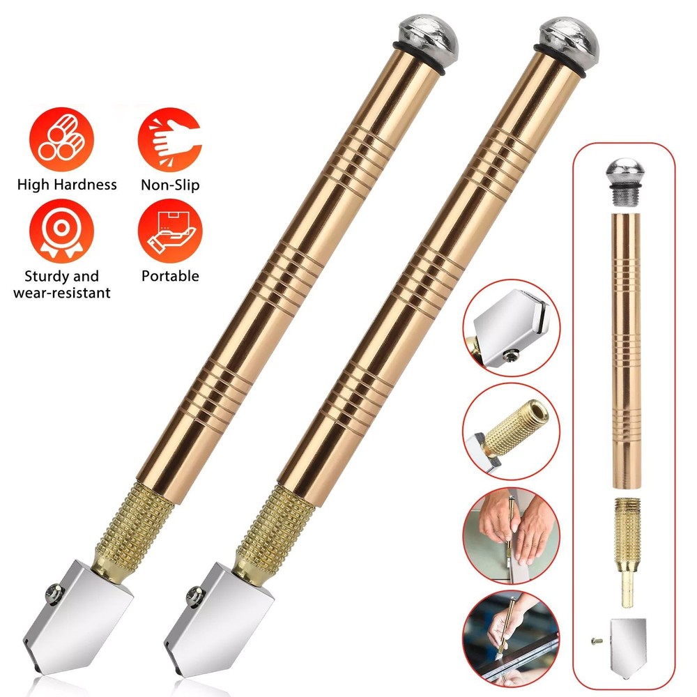 4PACK Professional Diamond Tip Glass Cutter Carbide Precision Cutting DIY Tool