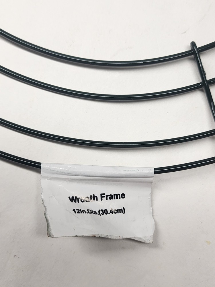 Wire Wreath Frame 12 Inch Solid Round Metal Floral Wreath Versatile 2 Pcs