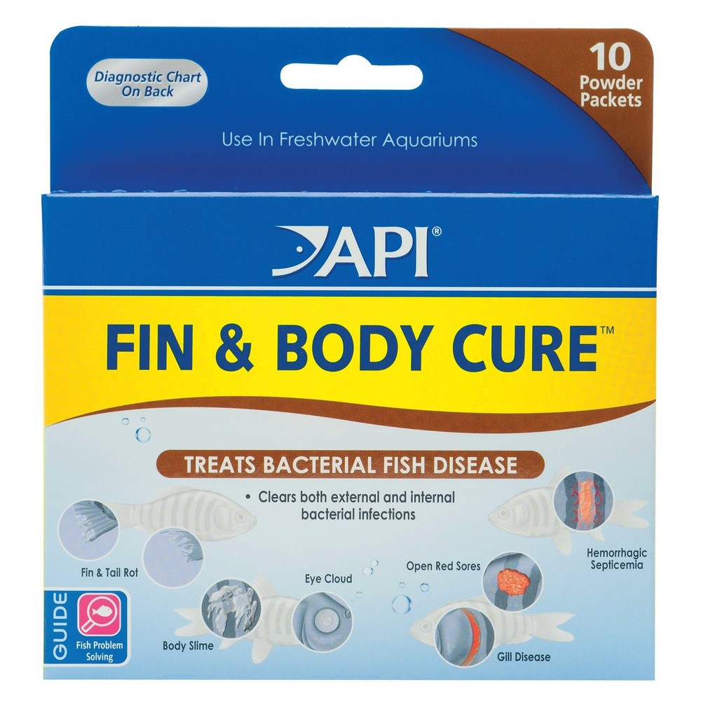 API Mars Fishcare API Fin & Body Cure 10 Pack Fishtank Treatment