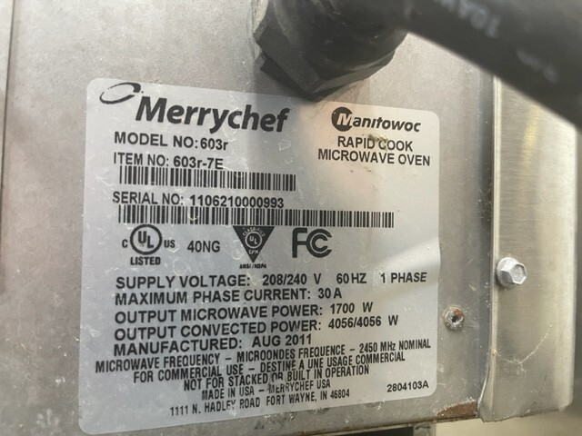 USED Merrychef 603R oven