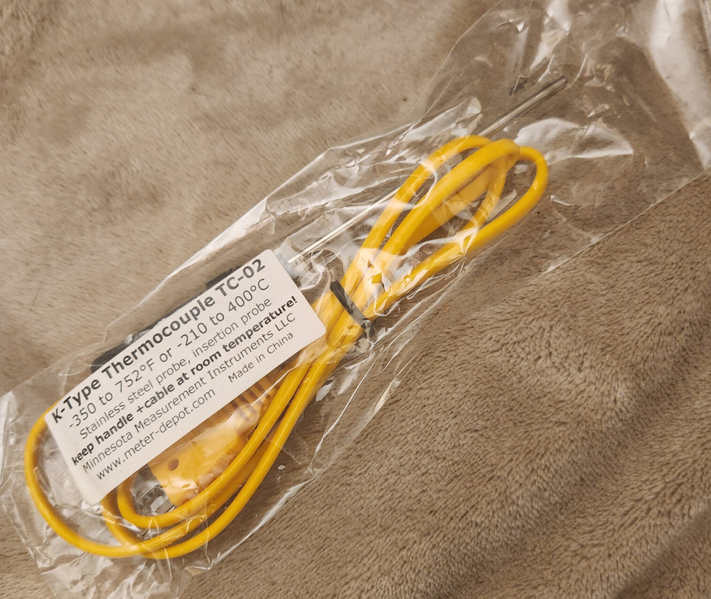 K-type Thermocouple Sensor Temperature Stainless Steel Insertion Probe TC-02