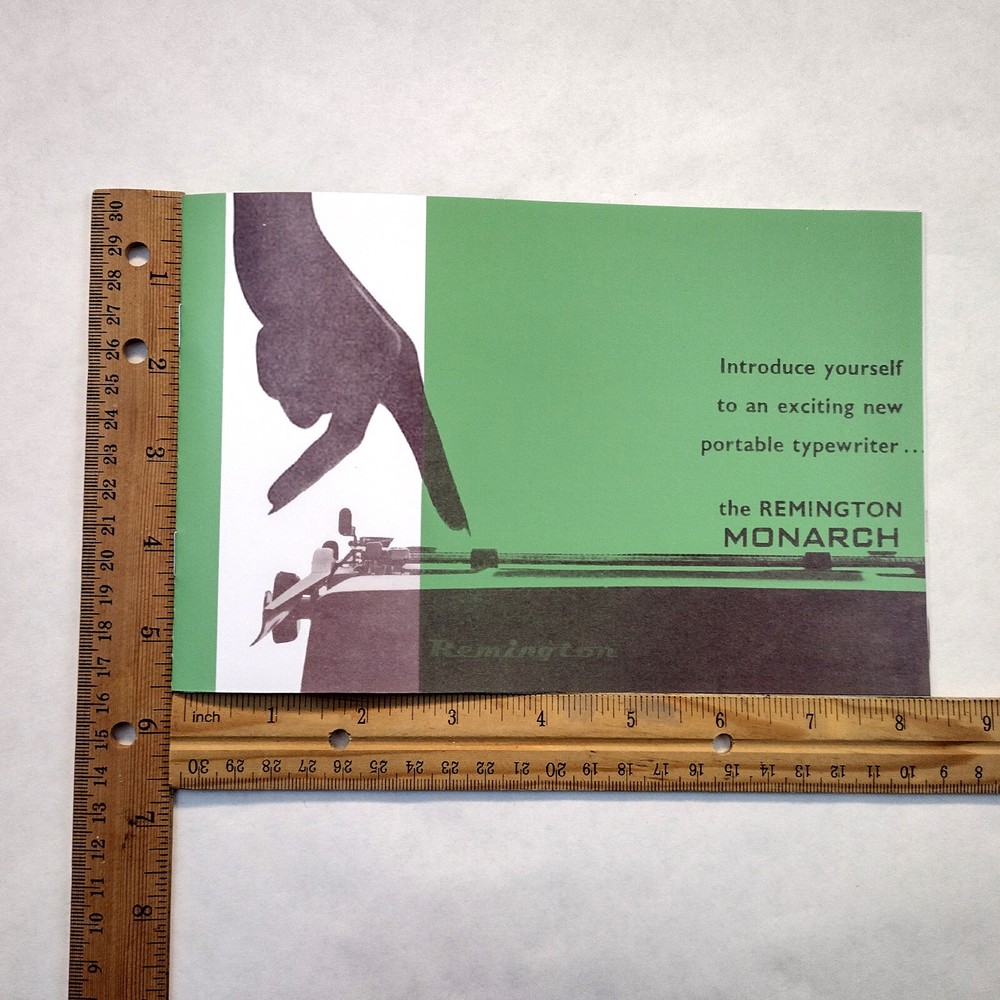 Remington Monarch Typewriter User Instruction Manual