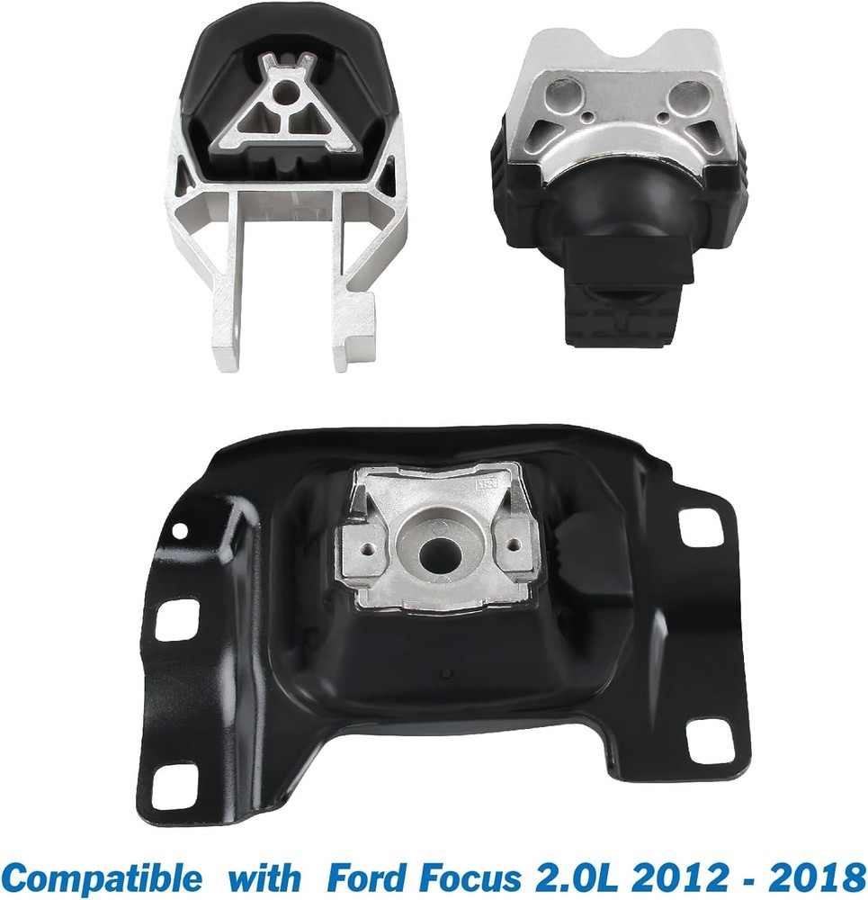 Engine Mount & Trans Mount Rear & Front Kit 3Pcs Replacement for Ford Focus 2...