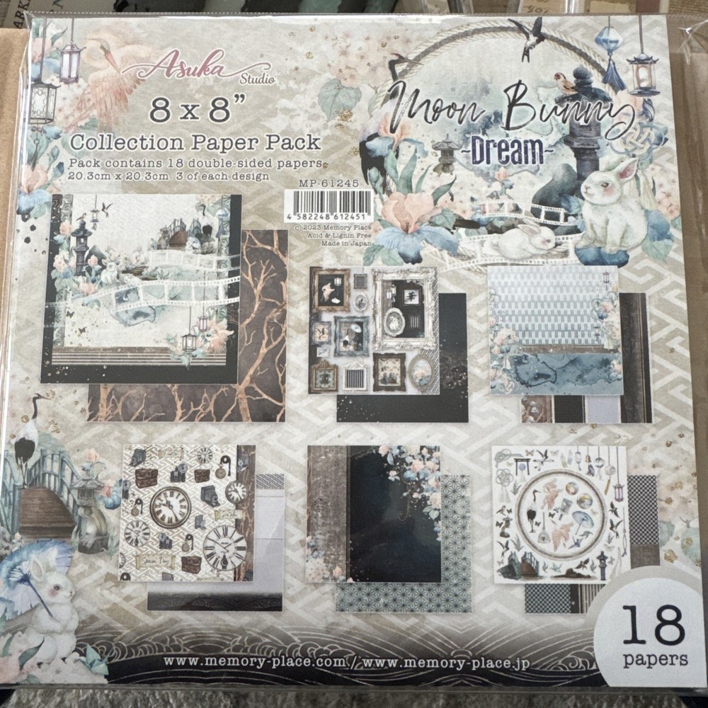 Asuka Studio MOON BUNNY Dream 8x8 Collection Paper Pack 18/pkg