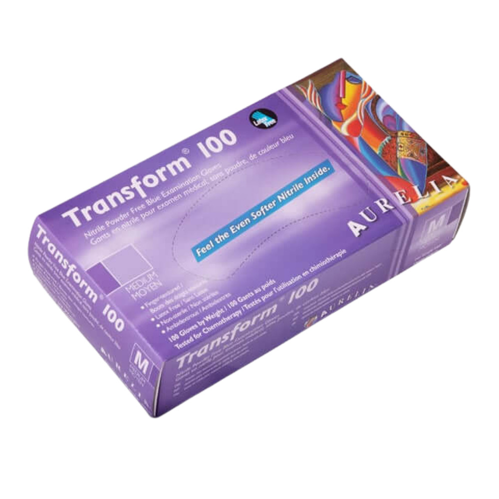 Aurelia Transform Nitrile PF Gloves, 100/Box, Medium