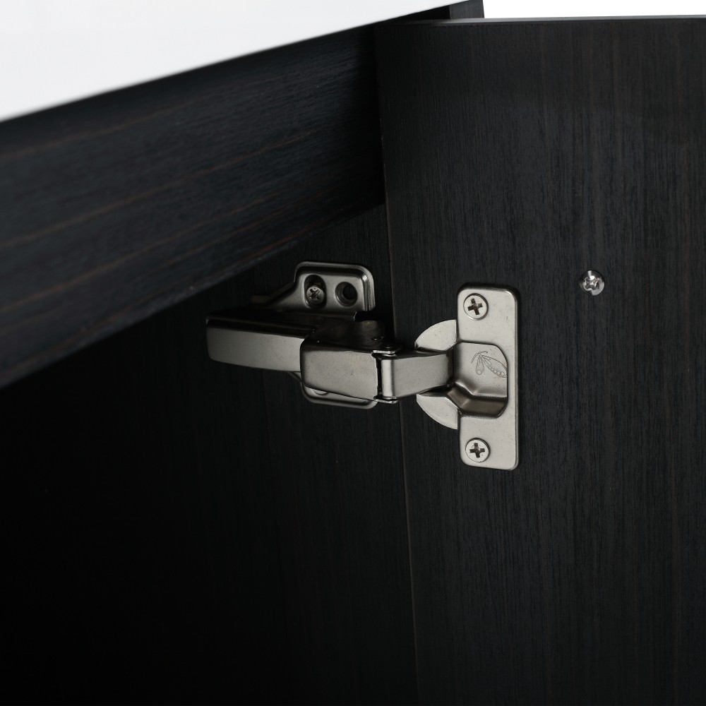 Wall-mounted bathroom cabinet without sink Features double doors with handles