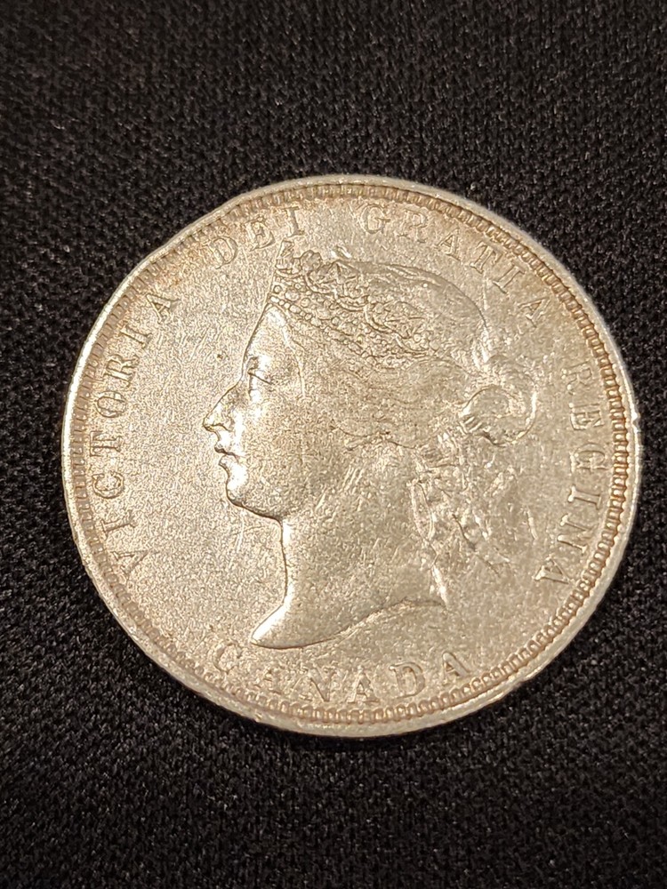 1872H Canada 25 Cents Silver Coin