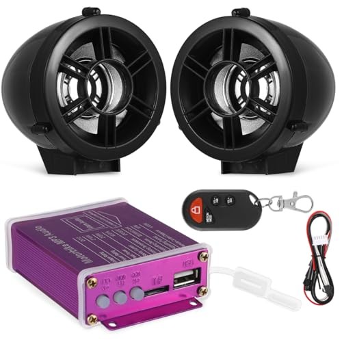 1set Wireless Motorcycle System Compact Stereo Audio for Motorcycles Easy