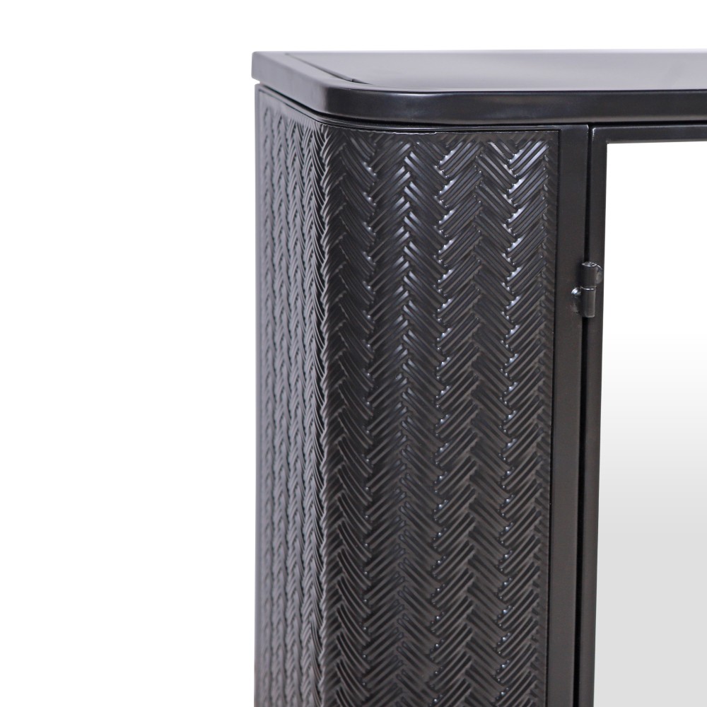 Wall Mounted Bathroom Cabinet W Mirror 2 Mirrored Doors Open Compartment
