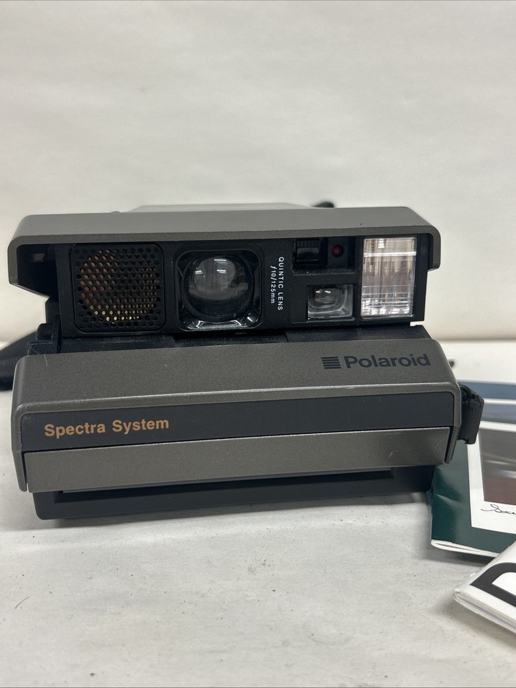 Vintage Polaroid Spectra System Camera With Manuals UNTESTED