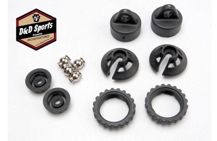 Traxxas 5465 Cap & Spring Retainers,GTR shock (Upper Cap) (2)