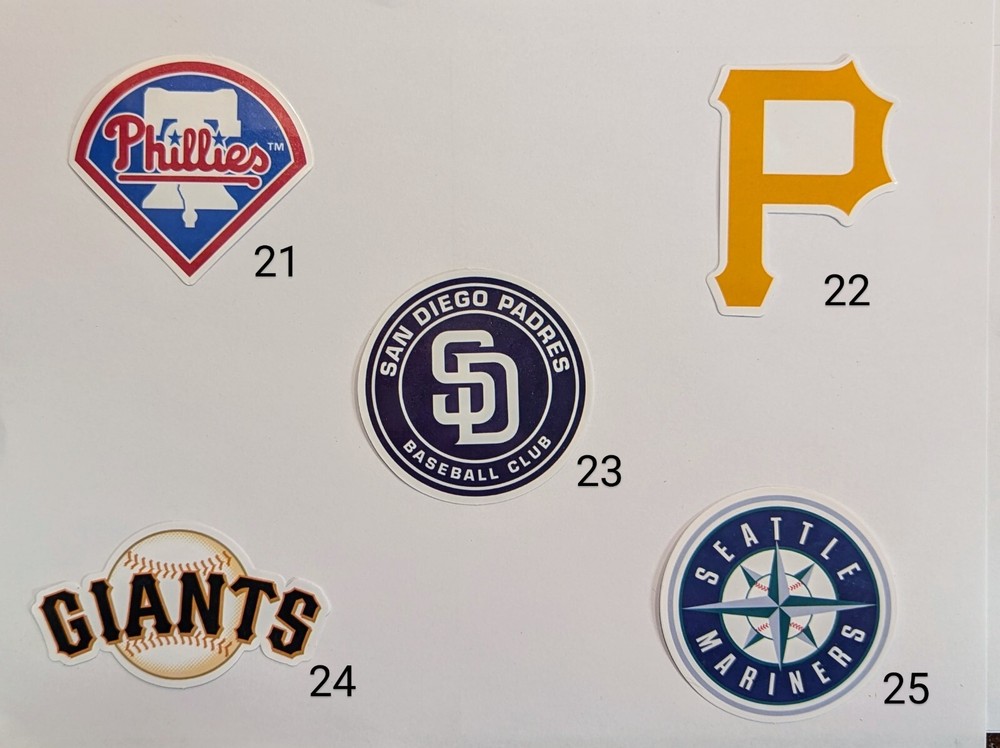 MLB Team Stickers - All teams are available