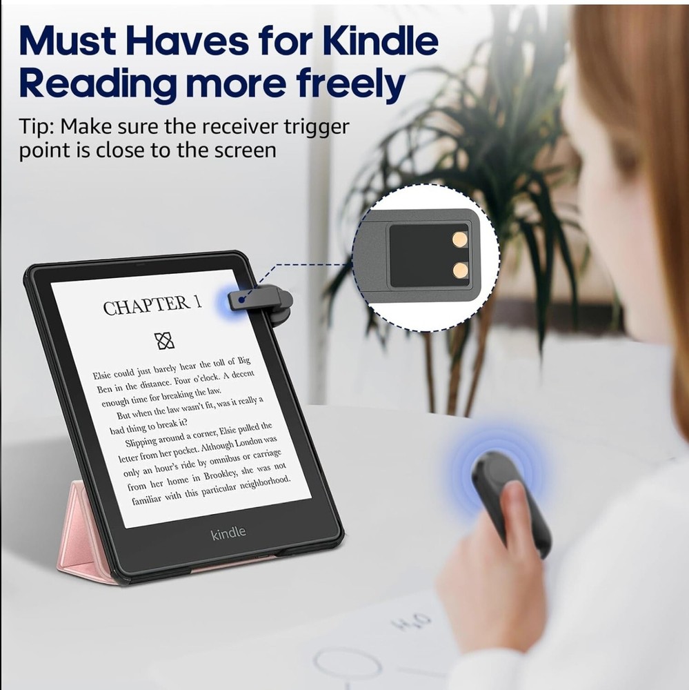 Remote Control Page Turner Compatible w/ Kindle Reading Kobo eReaders Wireless