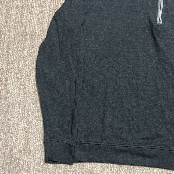 Collars & Co Mens Small Grey Heather Cloud Cotton Quarter Zip Pullover