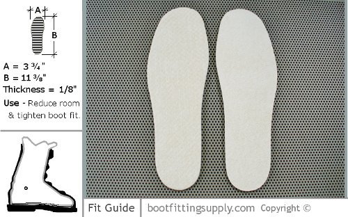 Insole Shims 1/8" - Large - Pair (2 pieces)