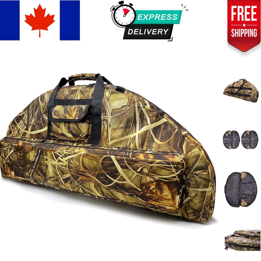 Real Tree Camouflage Compound Bow Case - Zipper Closure & Adjustable Strap