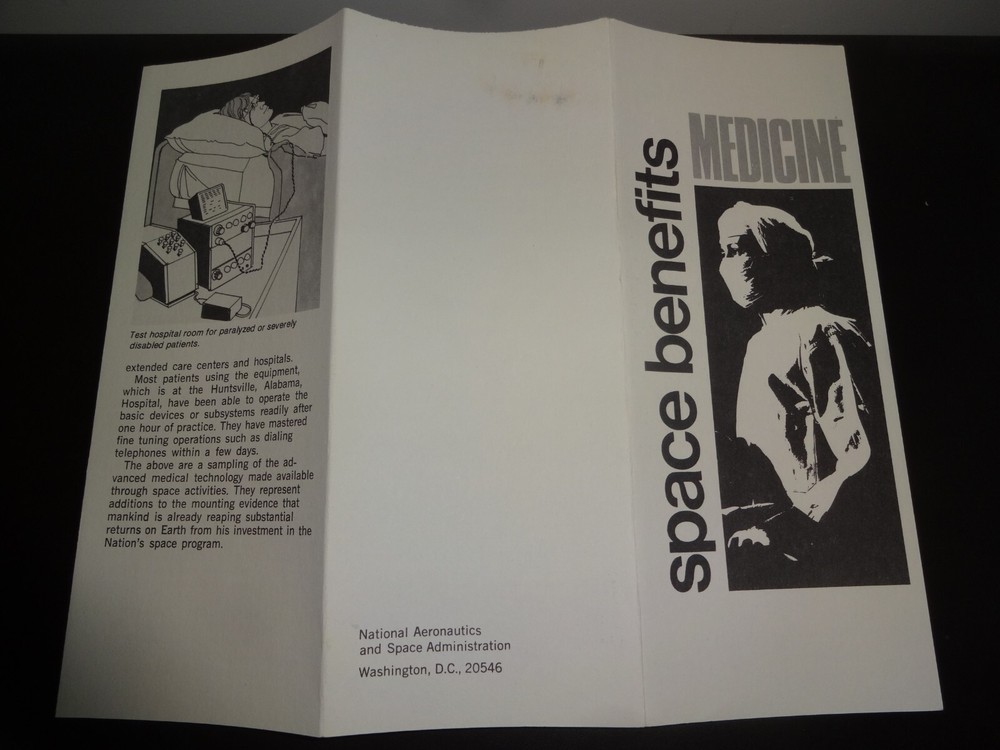 NASA Space Benefits - Medicine Leaflet 1970s