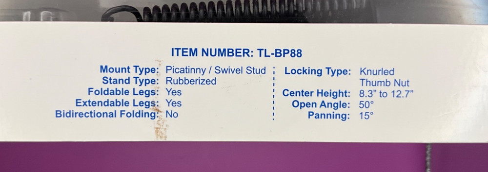 UTG TACTICAL OP BIPOD TL-BP88