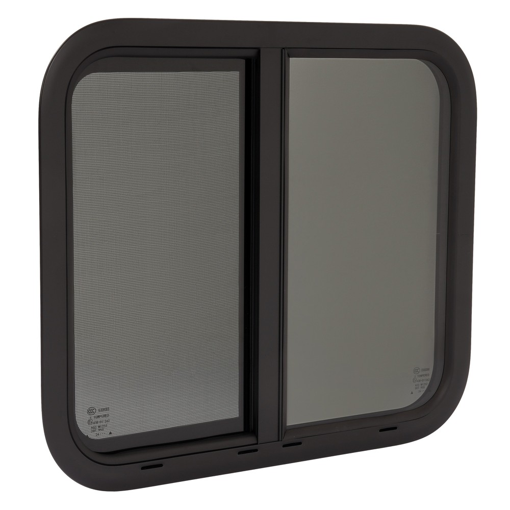 24" W X 20" H RV Window Horizontal Slide W/ Trim Ring For RV Cargo Trailer