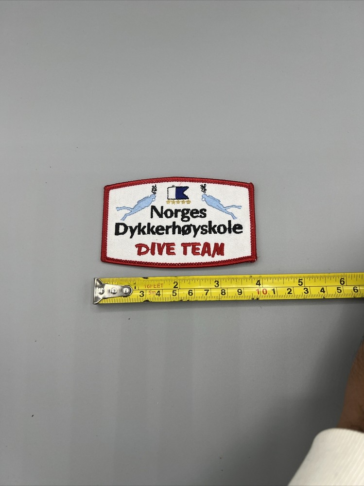 NORGES Dykkerhoyskole Norwegian DIVE TEAM PATCH Dyk E8,m