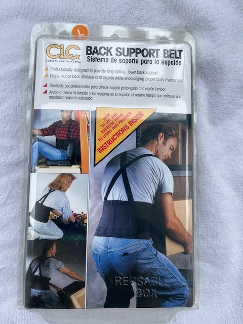 Back Support Belt  size Large Custom LeatherCraft 5000L, Black