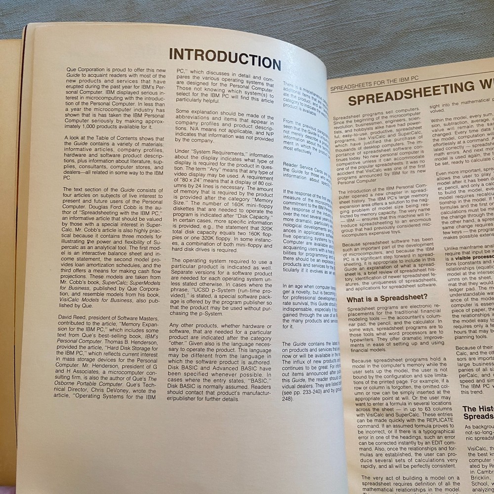 IBM PC Expansion Software Guide QUE BOOK Vintage Computer PC 1982 Ads Vendors