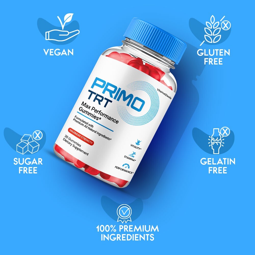 Primo TRT Gummies, All Natural Formula, Maximum Strength, PrimoTRT (2 pack)