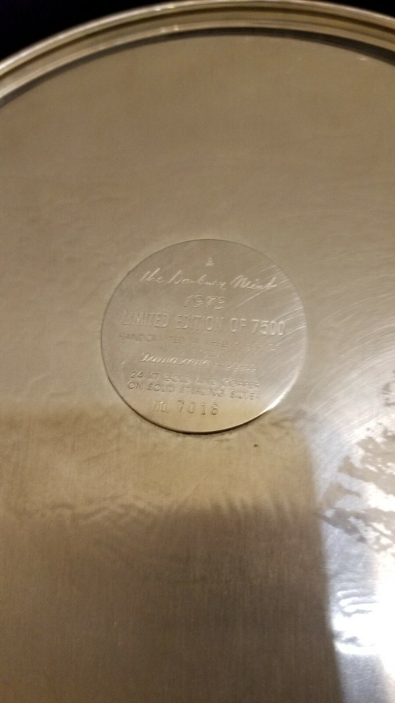 Currier & Ives Solid Sterling Silver Plate Central Park Winter 236 grams