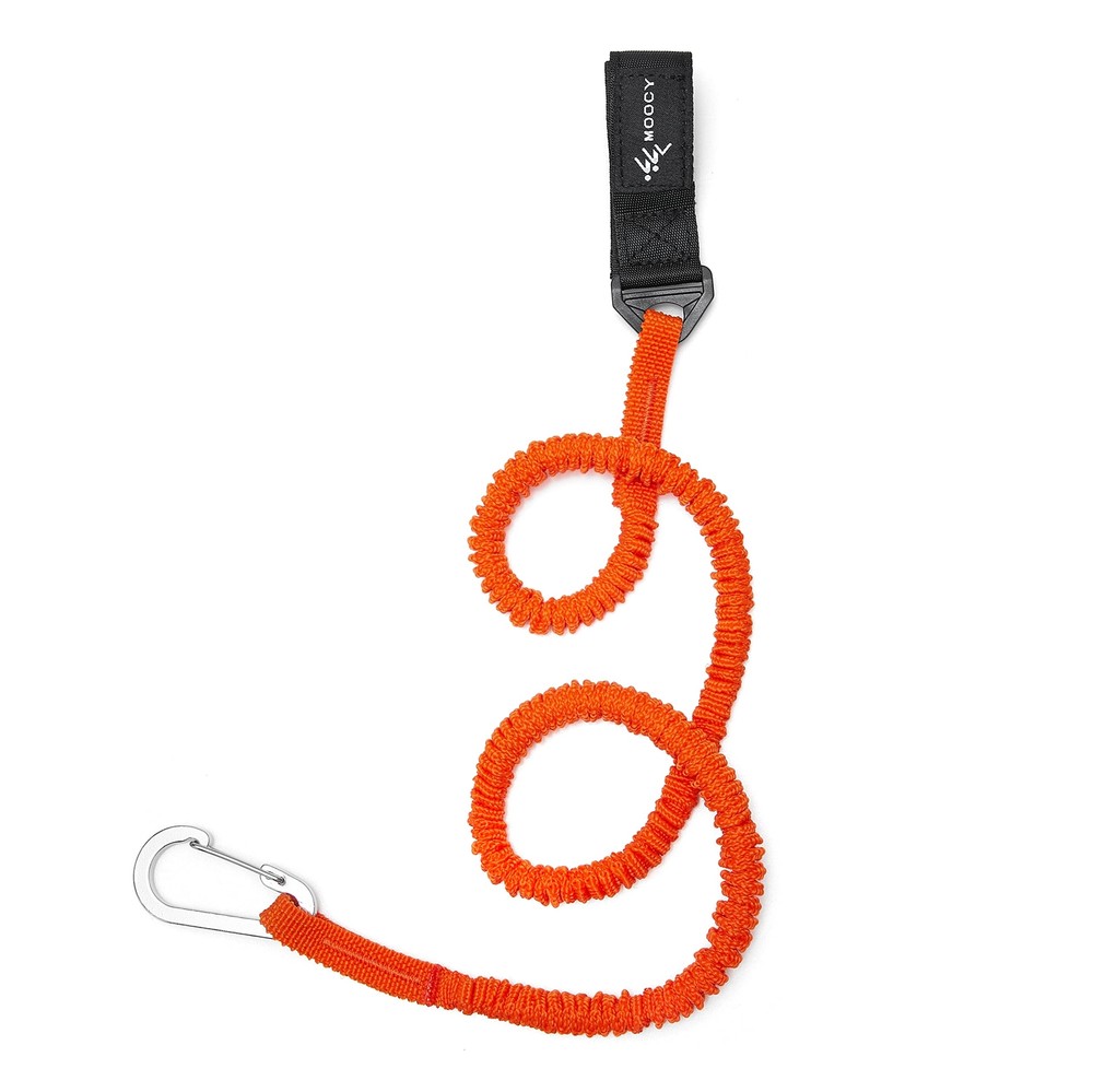 Kayak Paddle Tether Coiled Leash Carabiner Paddle Rod SUP Kayaking Accessory