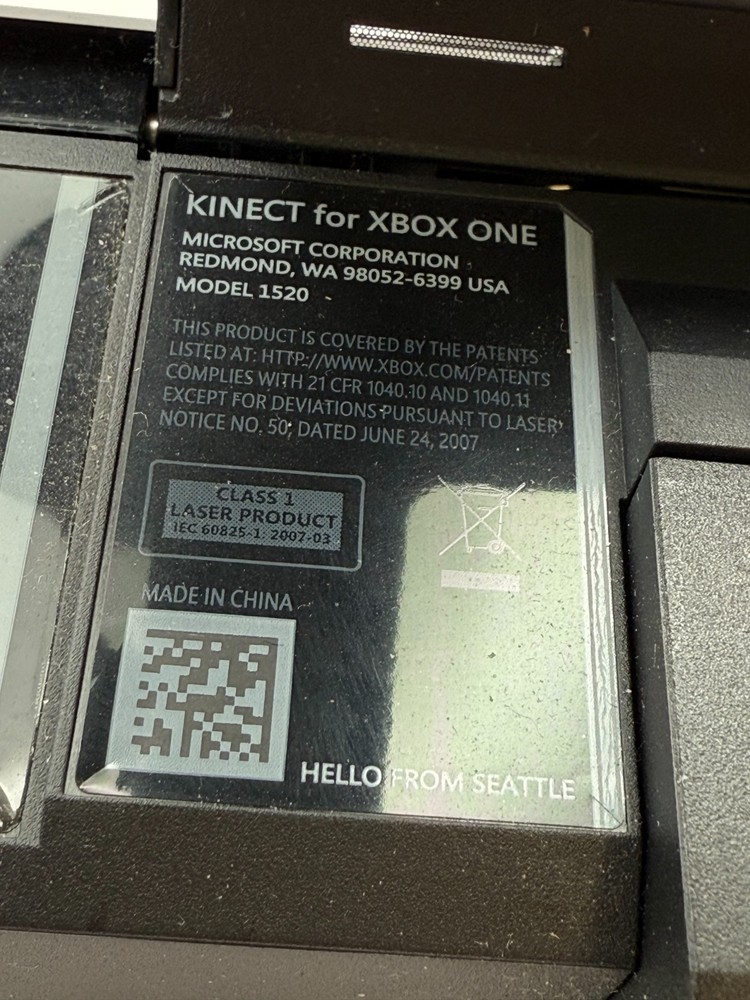 Microsoft Xbox One Kinect Wired Motion Sensor Black Model 1520 OEM