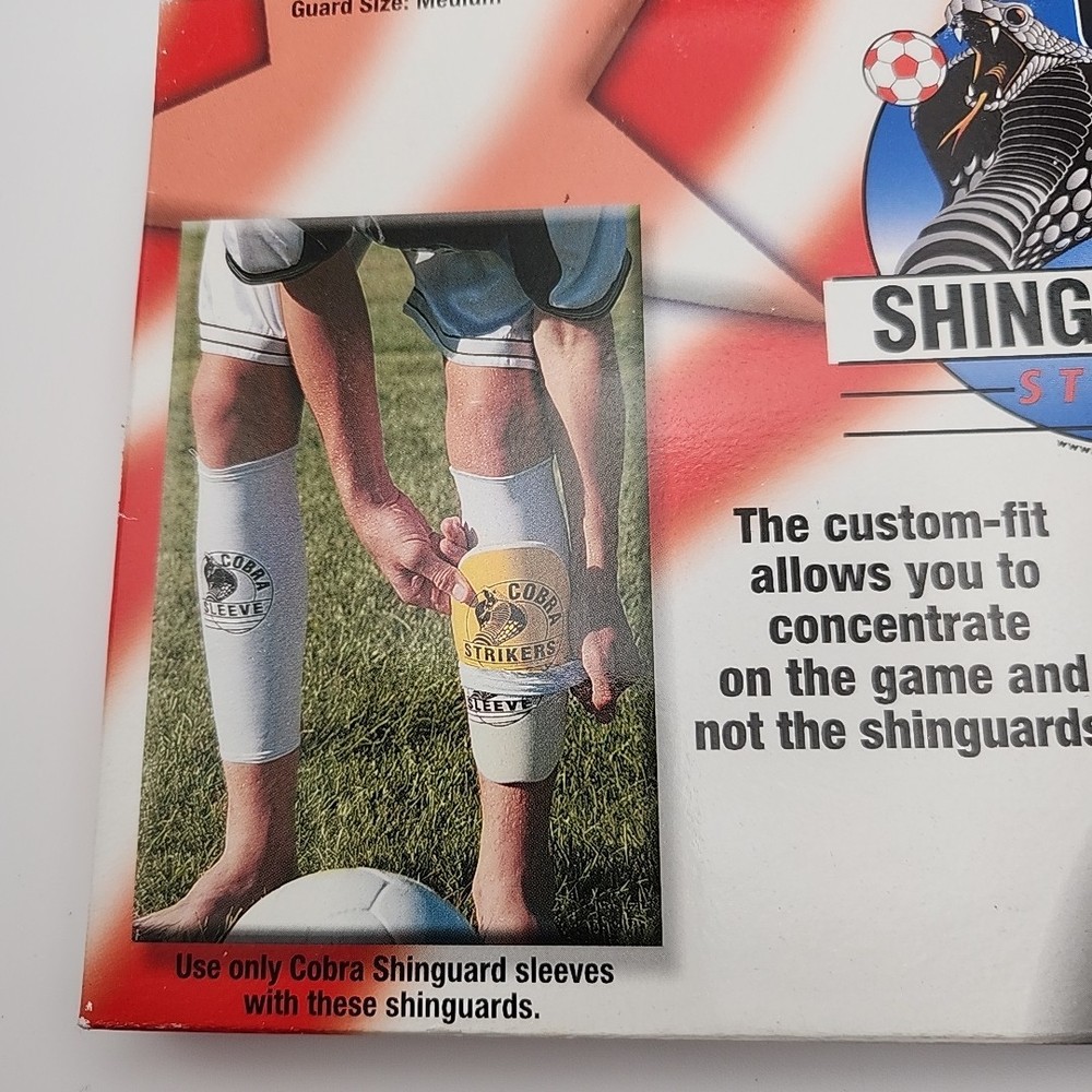 Cobra Striker shinguards blue Shin Guards medium moldable RARE