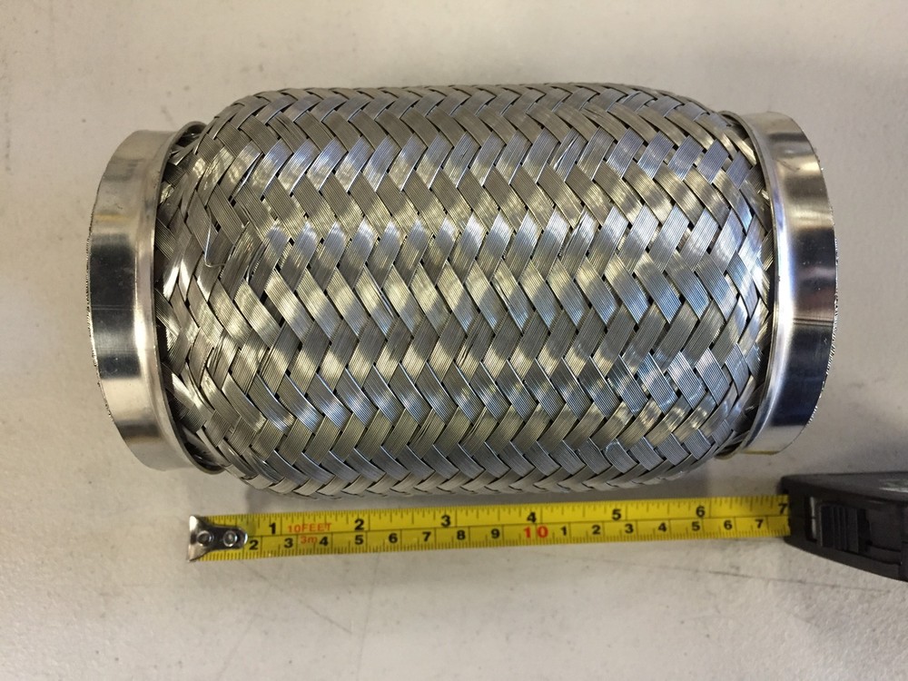ZZPerformance 304 Stainless 3" x 6" Exhaust Interlock flex Section coupling