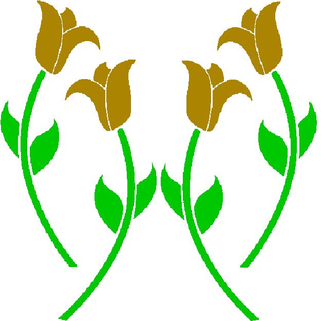 30 Custom Gold Tulips Personalized Address Labels