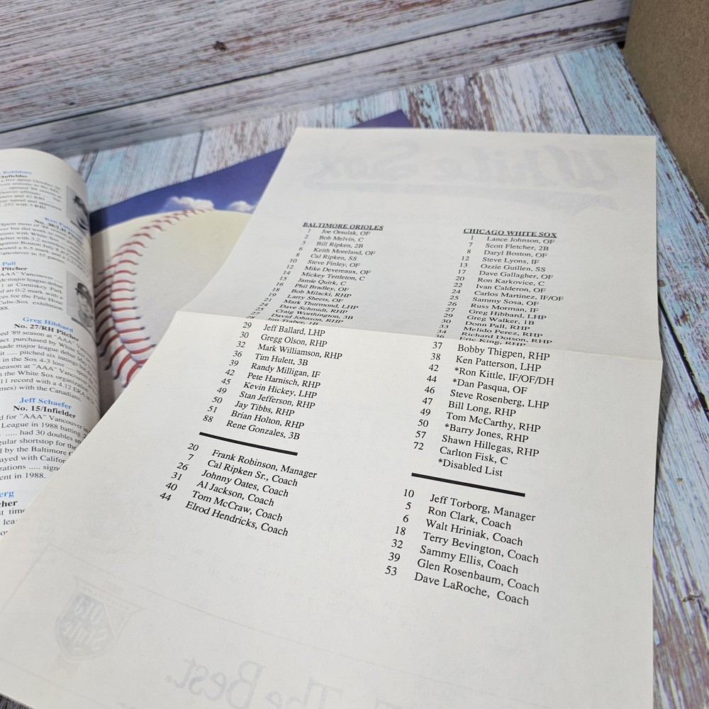 1989 Chicago White Sox MLB Baseball Official Program Magazine