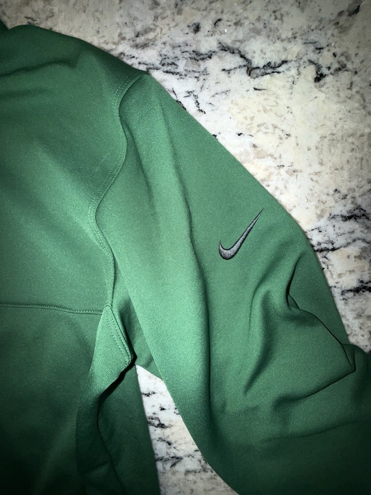 Nike Golf Therma-FIT 1/2 Zip Pullover Men's Small Green Neon Jacket EUC
