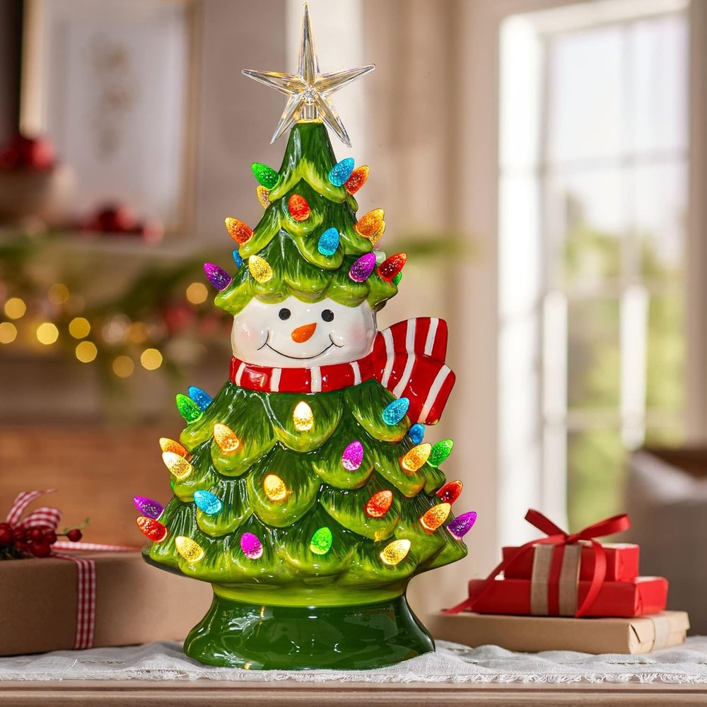 **FUNPENY 11" Ceramic Christmas Tree Pre-lit Battery**