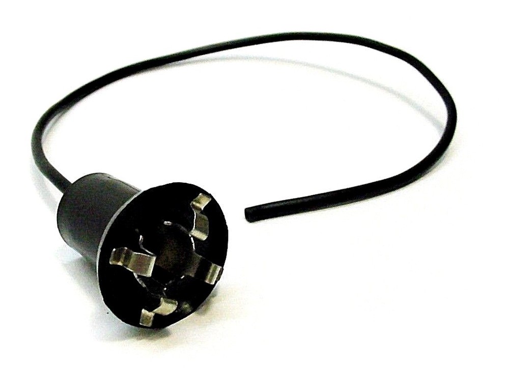 Interior Door License Plate Dash Courtesy Light Bulb Socket Pigtail Plug 5/8"