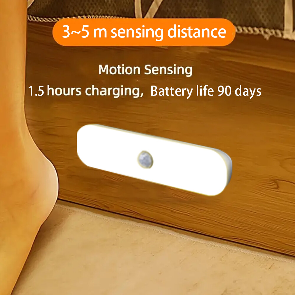 LED motion sensor light, compact wireless cabinet light can be charged by USB
