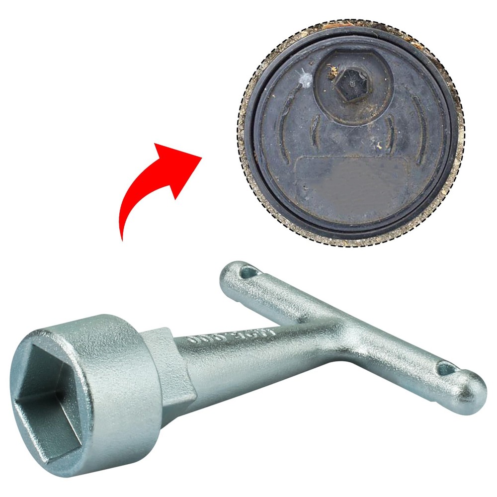 VIDABTE Water Meter Wrench for Pentagon Socket, Curb Stop Wrench, Silver