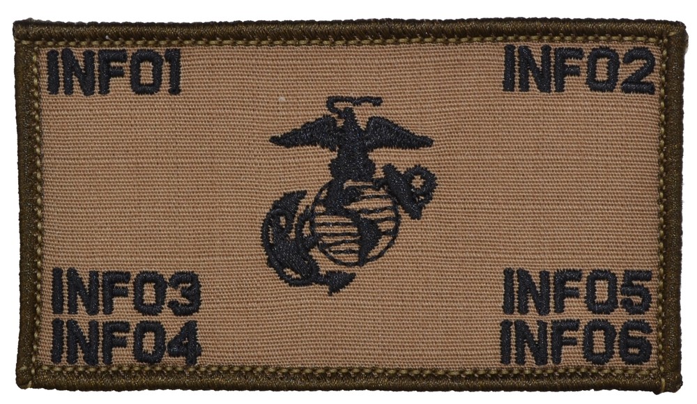 Custom Text USMC Plate Carrier Vest Patch Hook Fastener Backing- Open EGA