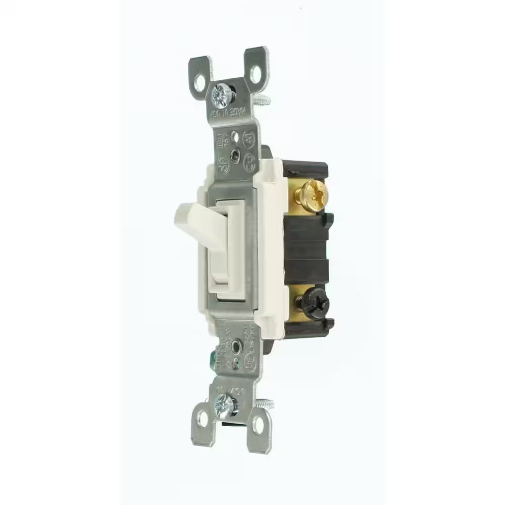 15 Amp 3-Way Toggle Switch, White 1453-2W