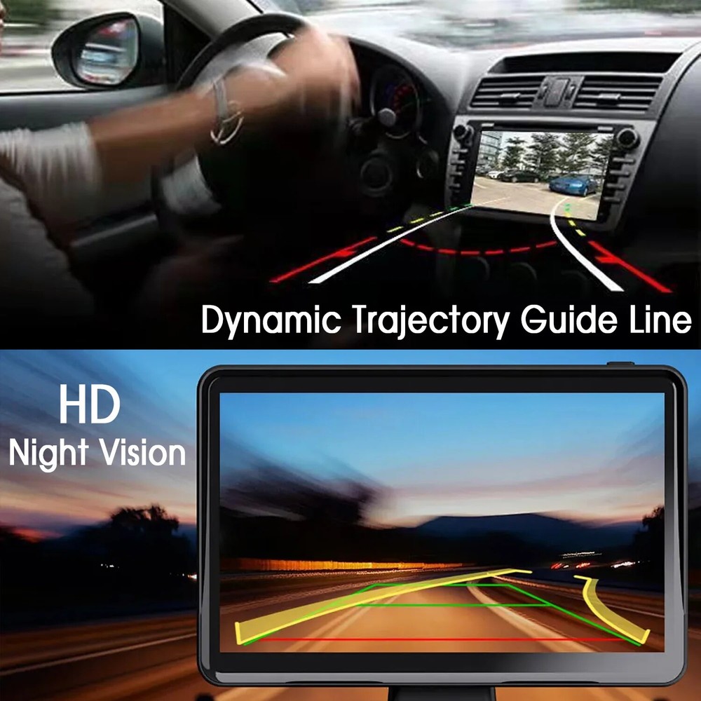 Dynamic Trajectory Backup Camera HD 170° Wide Angle Full Color Night Vision
