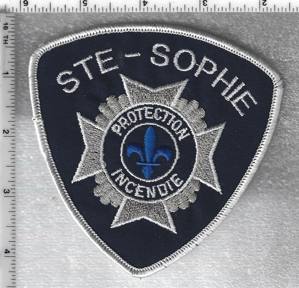 Ste-Sophie Protection Incendie Fire Dept (Quebec, Canada) White Shoulder Patch