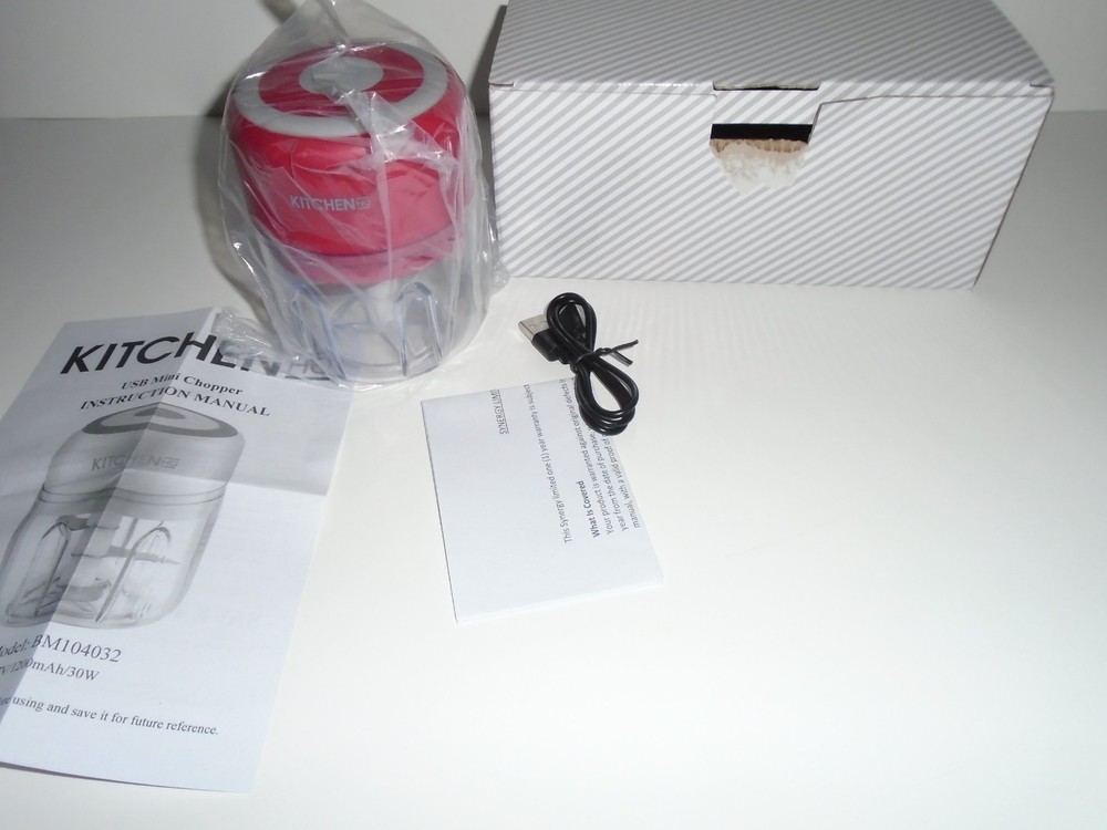 Kitchen HQ USB Red Mini Chopper New In Box