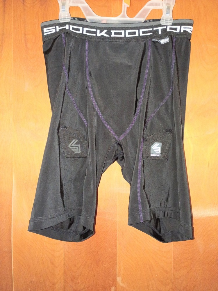 🩲 Shock Doctor Woman's Size Large Core Compression Shorts With Protective Cup