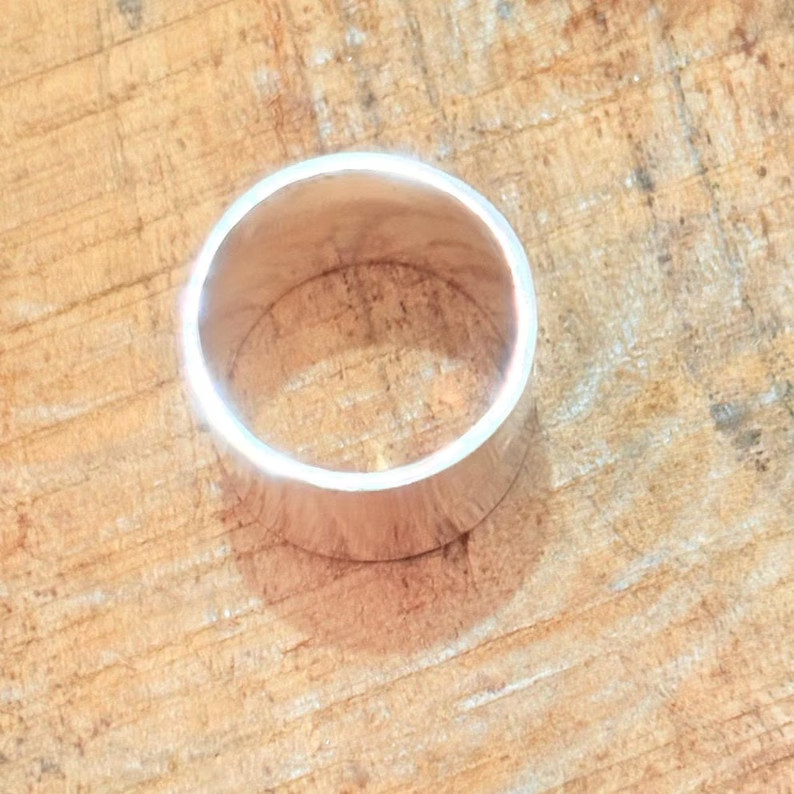 Bold 925 Sterling Silver Thick Ring | Crafted from Silver Sheet | Statement Jewe